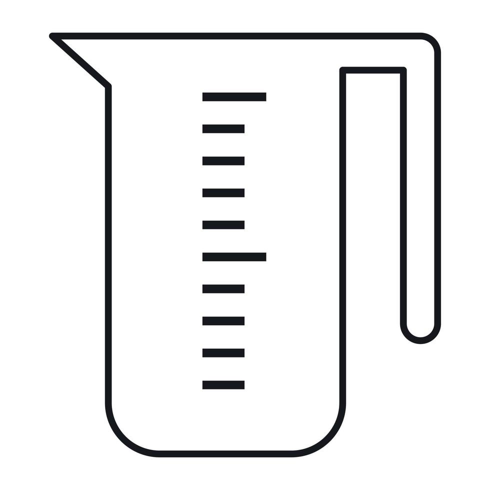 Measuring cup icon, outline style vector