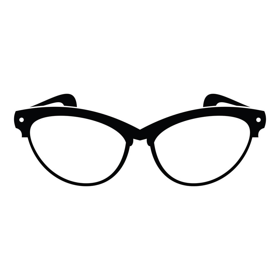 Optical lens icon, simple style. vector