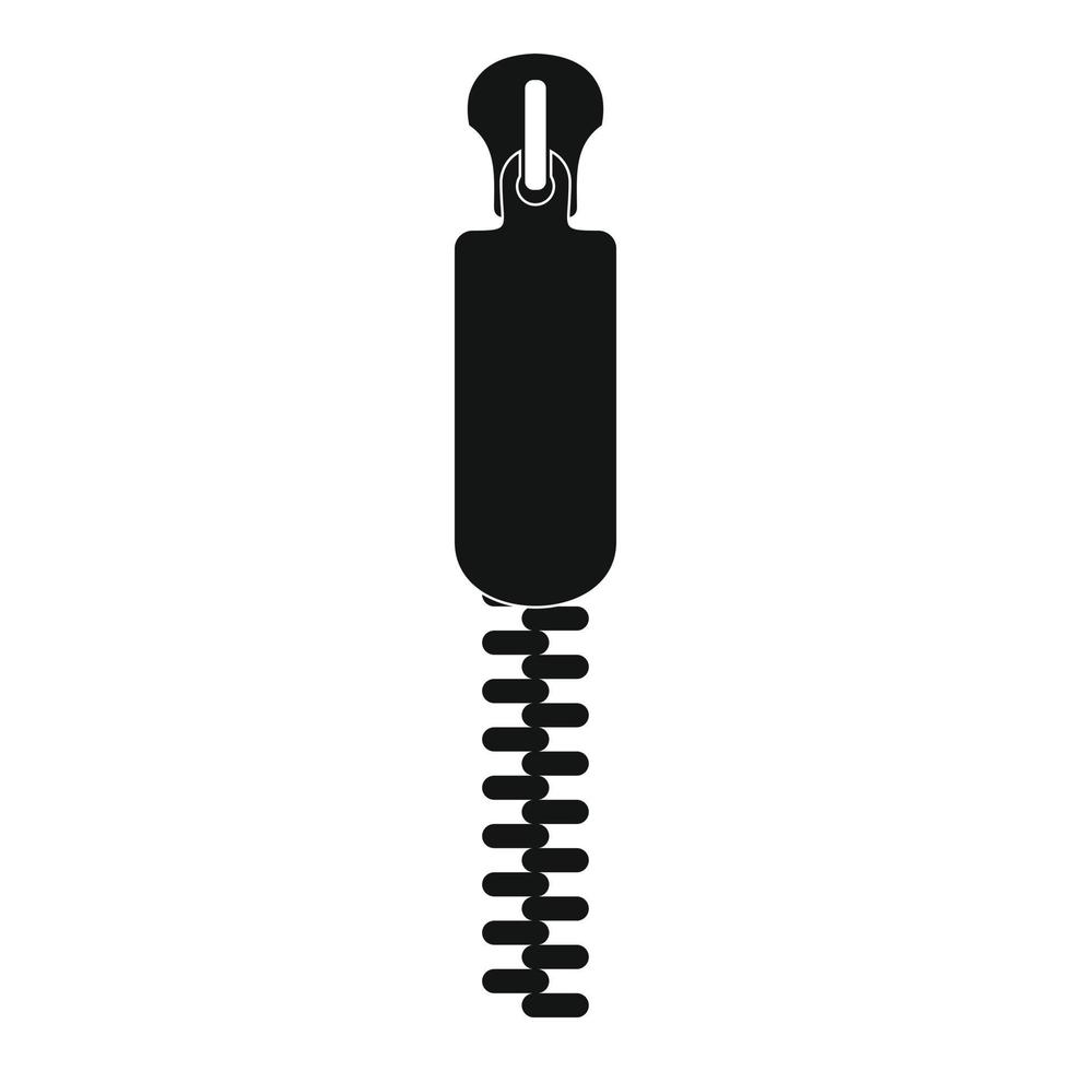 Coat zip icon, simple style vector