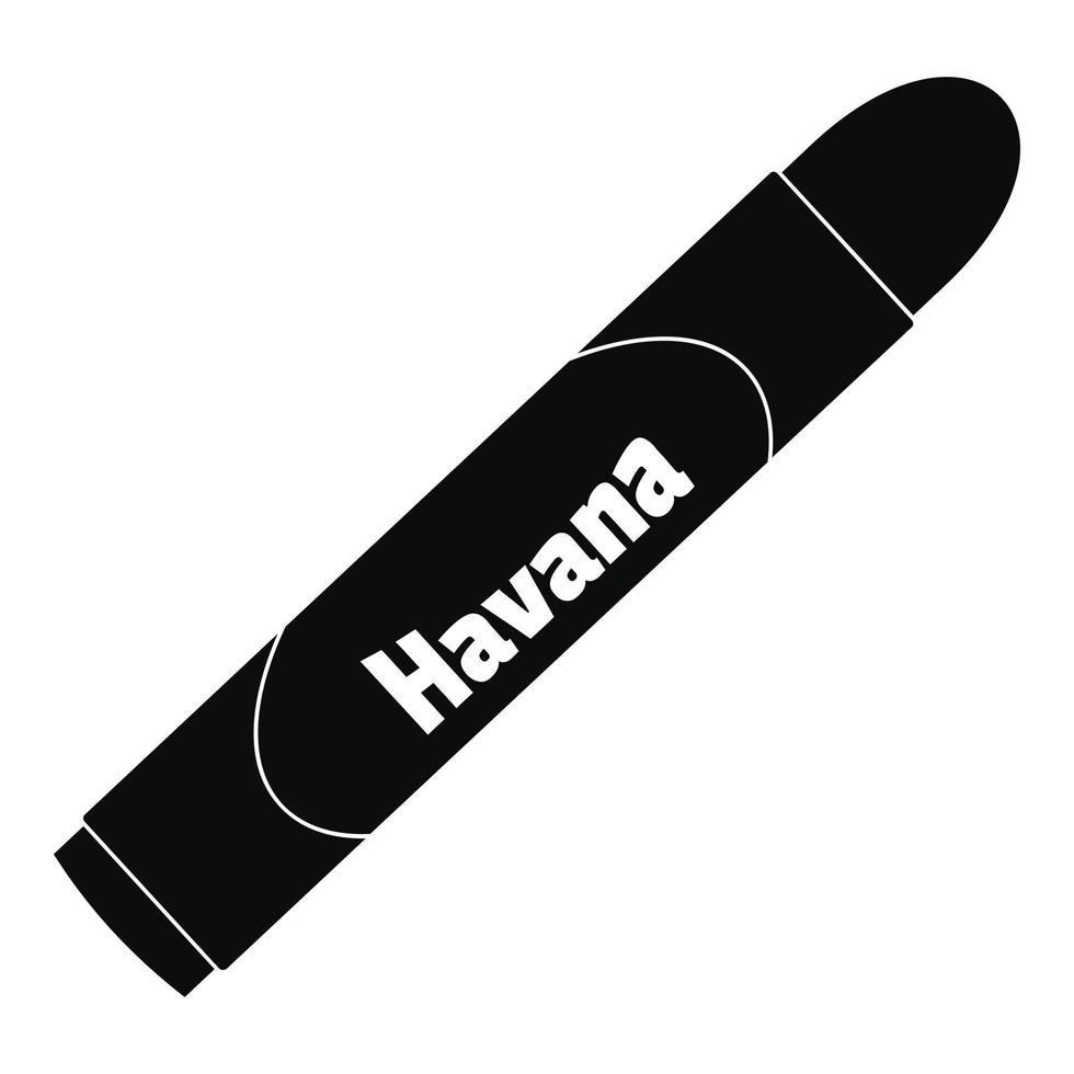 Havan cigar icon, simple style vector