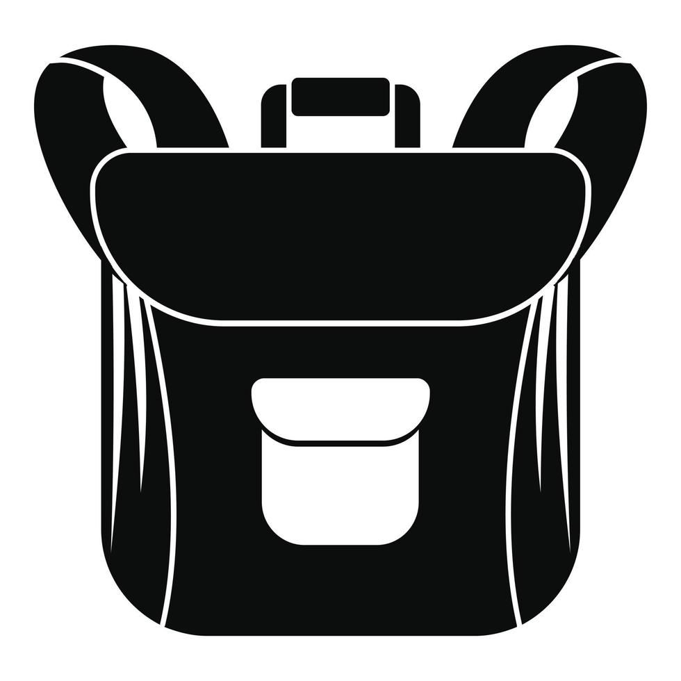 icono de mochila pequeña, estilo simple vector