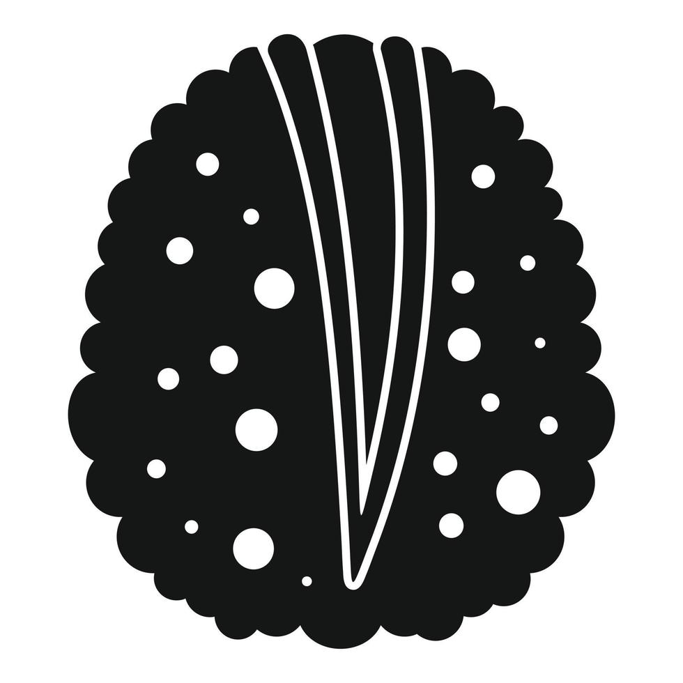 Diet lychees icon, simple style vector