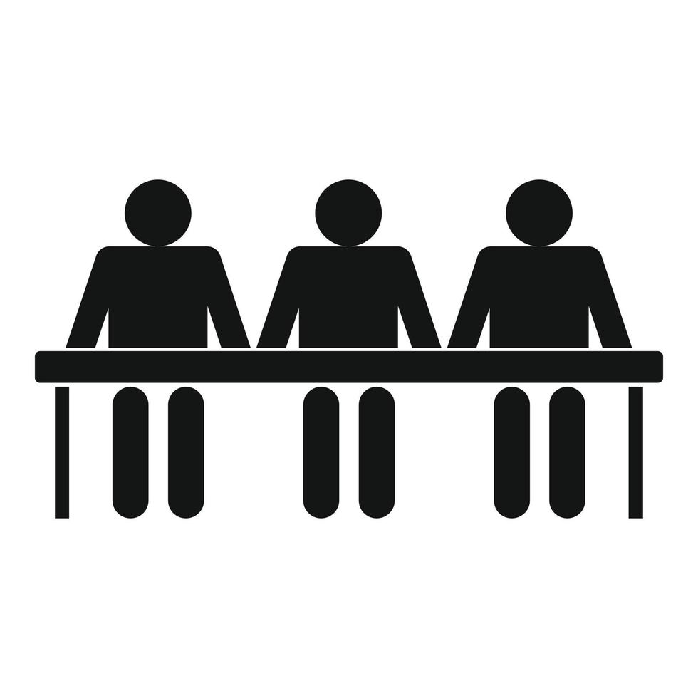 Corporate icon, simple style vector
