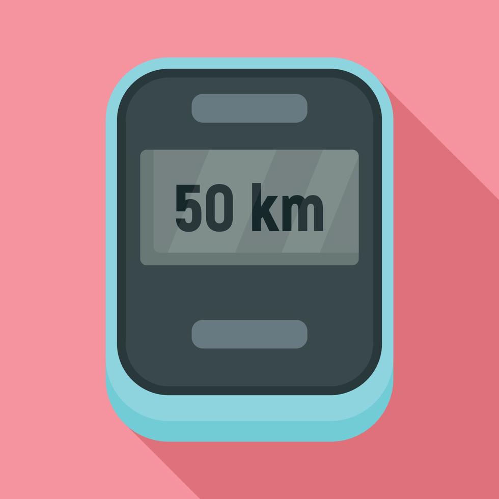Bike speedometer icon, flat style vector