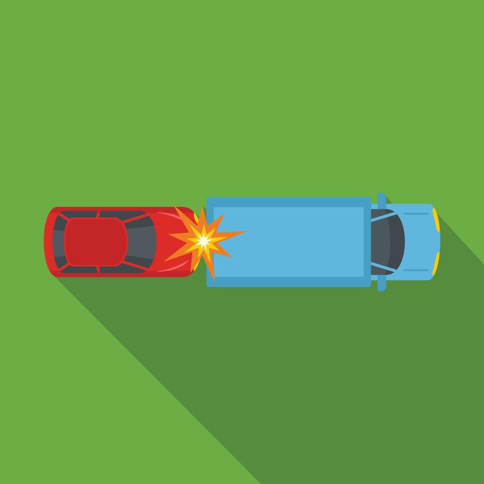 Car injury icon, flat style vector