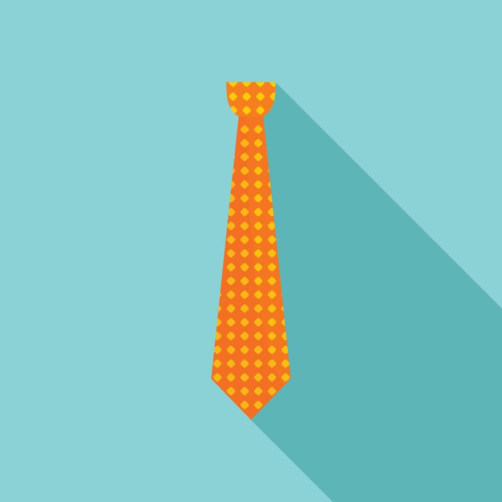 Necktie icon, flat style vector