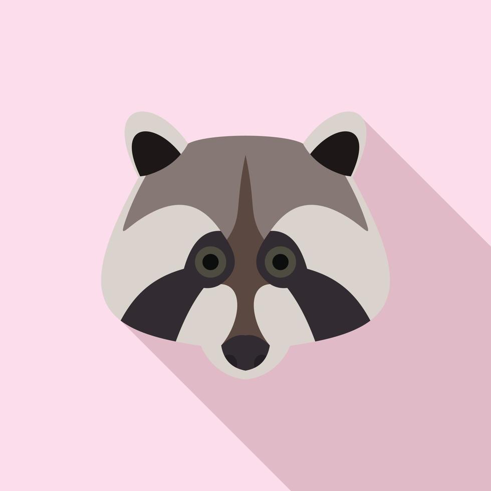 icono de mapache, estilo plano vector