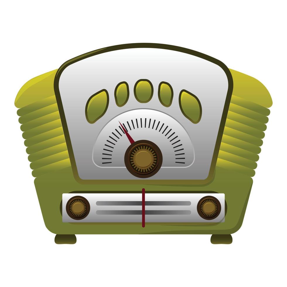 icono de radio retro, estilo de dibujos animados vector