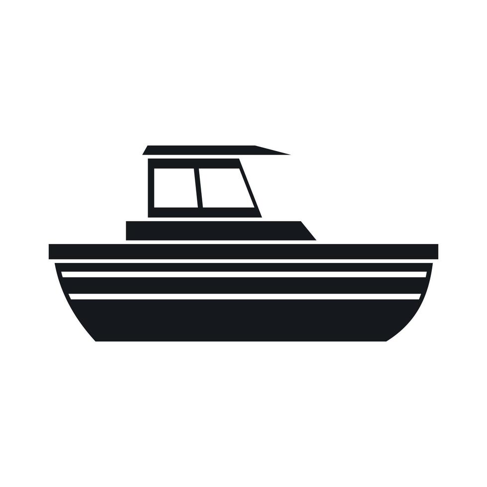 Motor boat icon, simple style vector