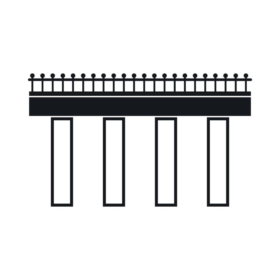Bridge icon, simple style vector
