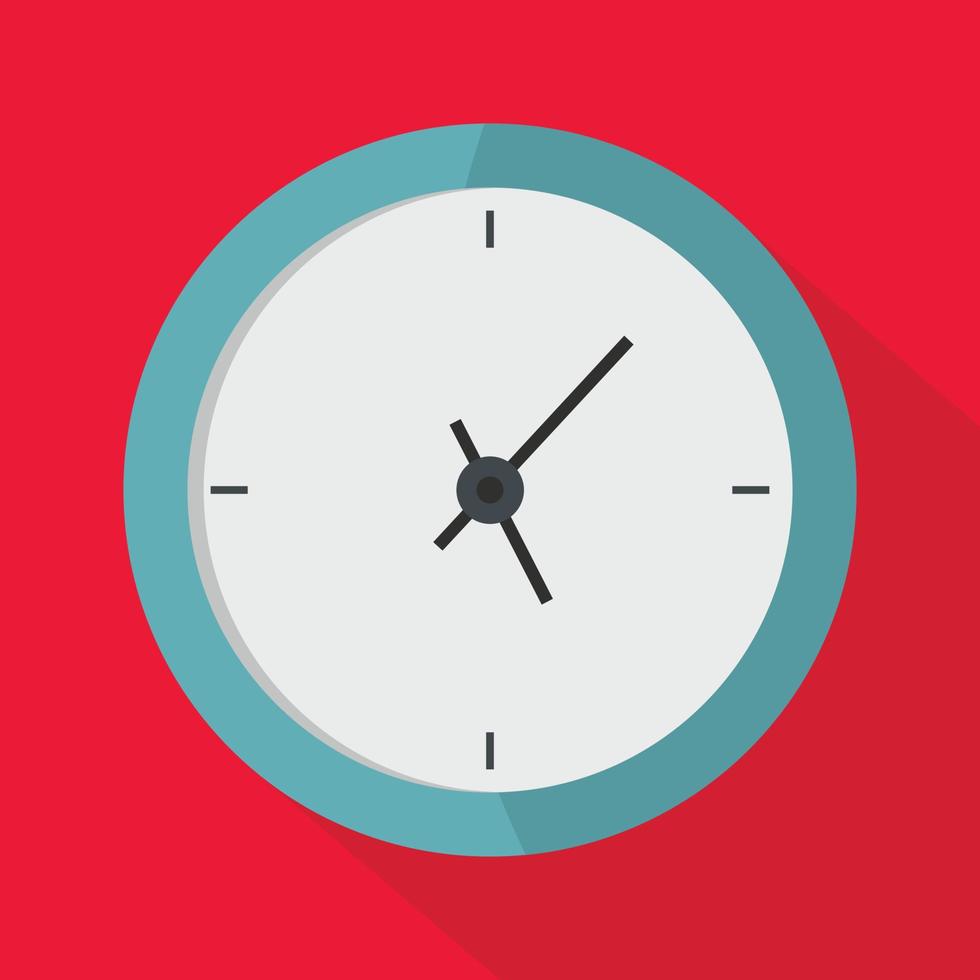 icono de reloj mínimo, estilo plano vector