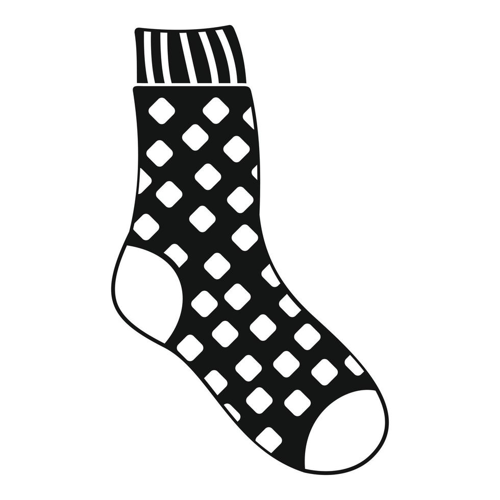 Cotton sock icon, simple style vector