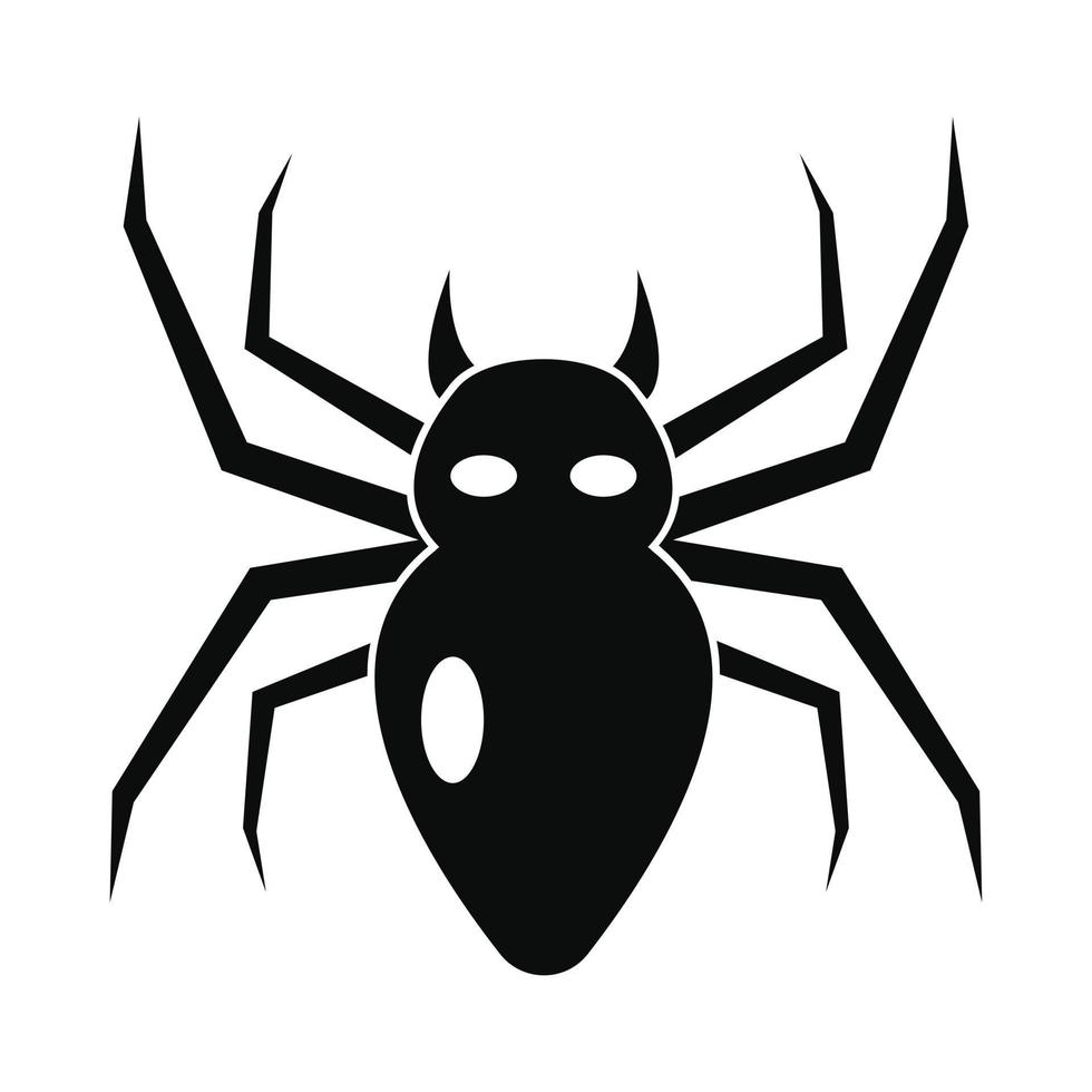 Spider icon, simple style vector
