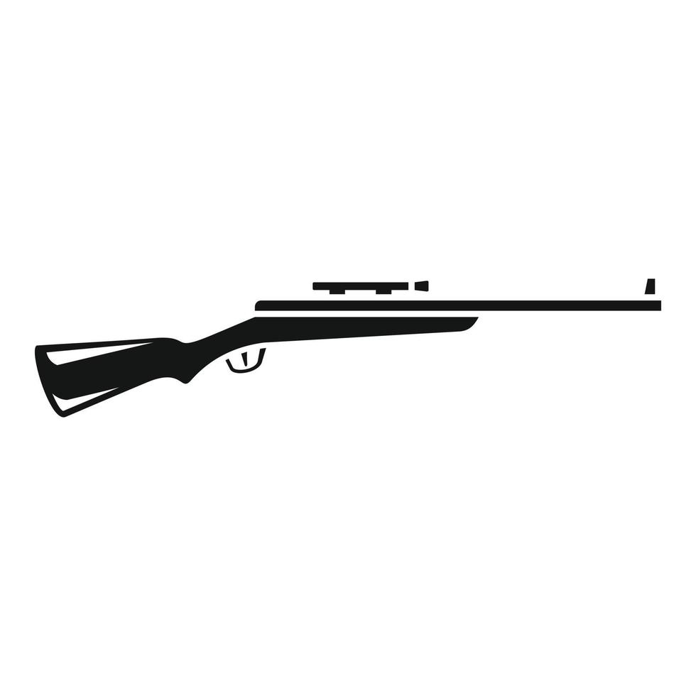 Sniper rifle icon, simple style vector