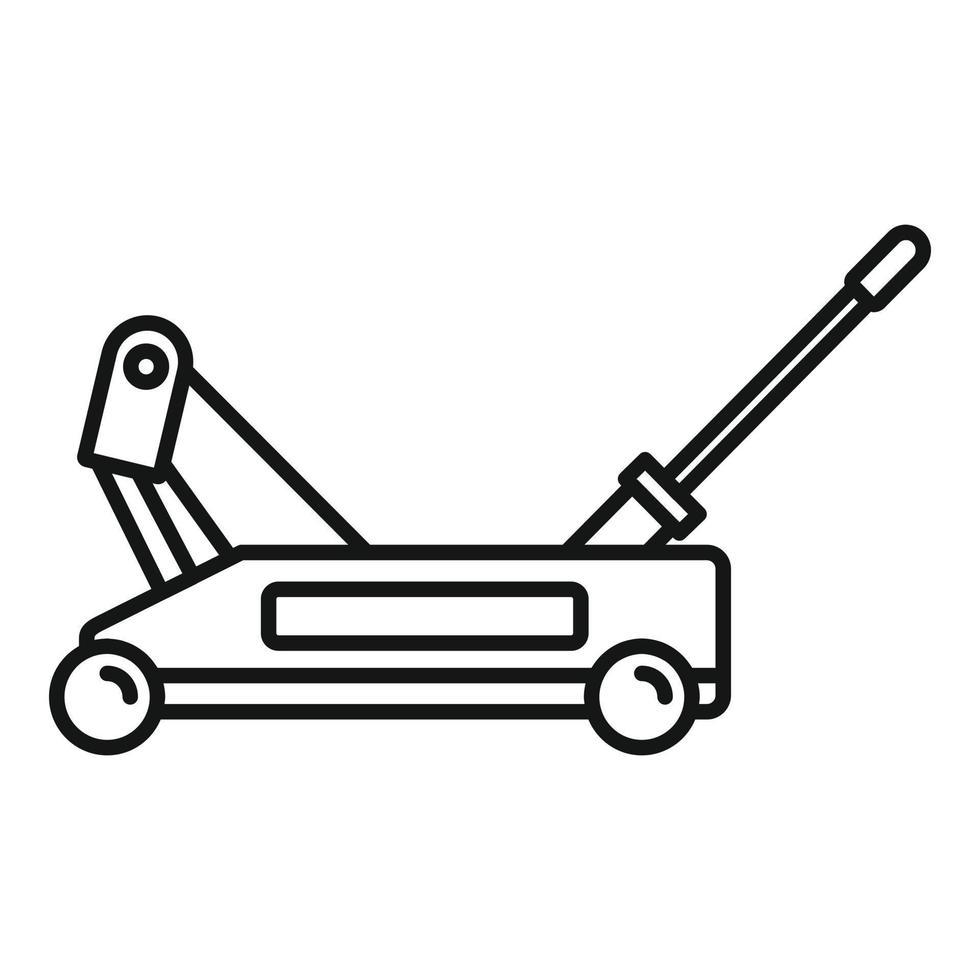 Car wheel jack icon, outline style vector