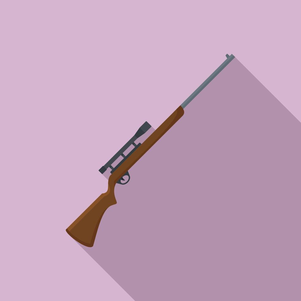 Sniper scope rifle icon, flat style vector