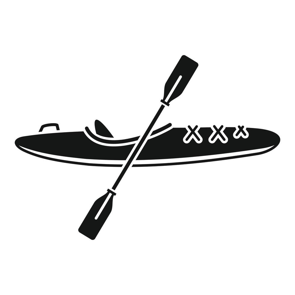 Sport kayak icon, simple style vector