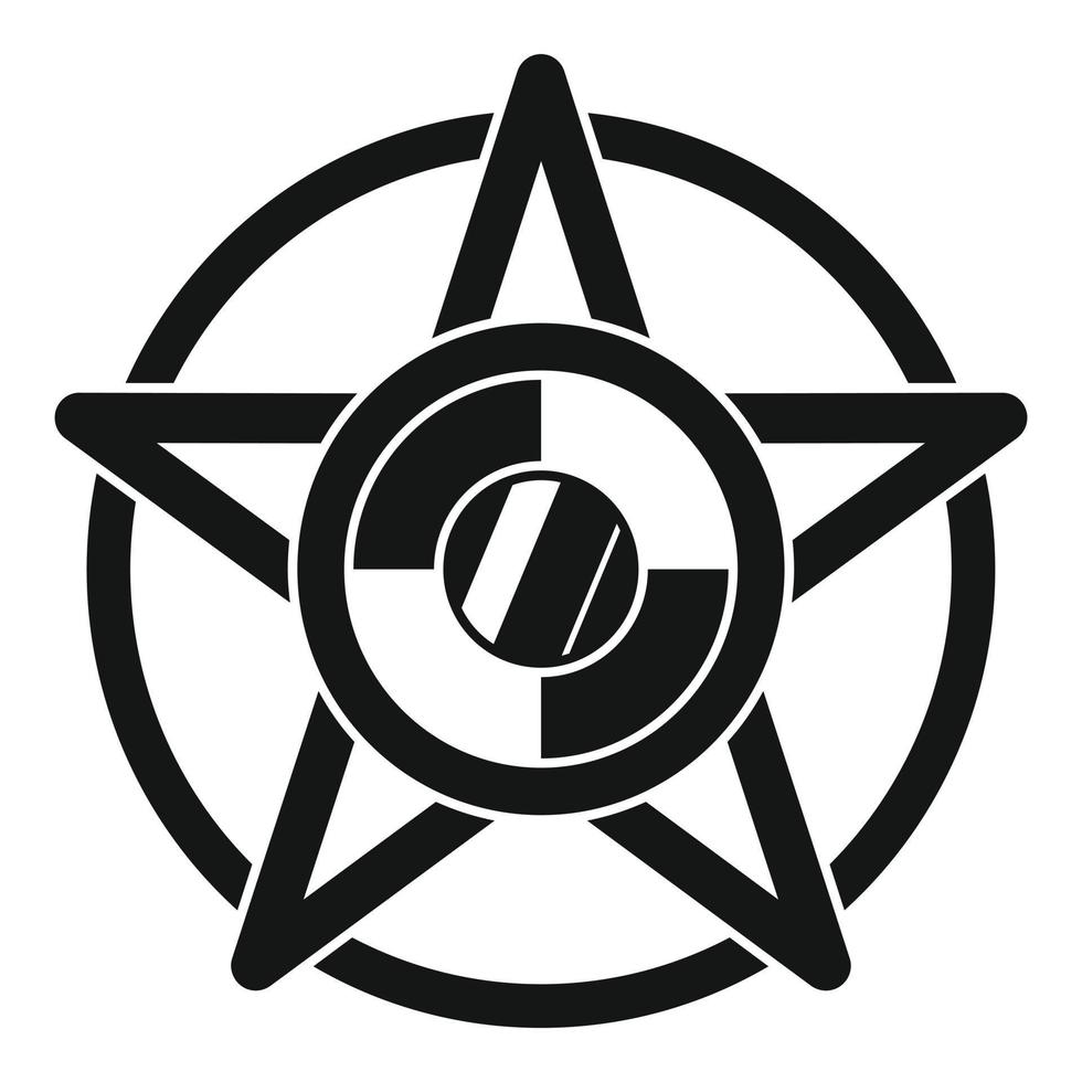 icono de símbolo de estrella mágica, estilo simple vector