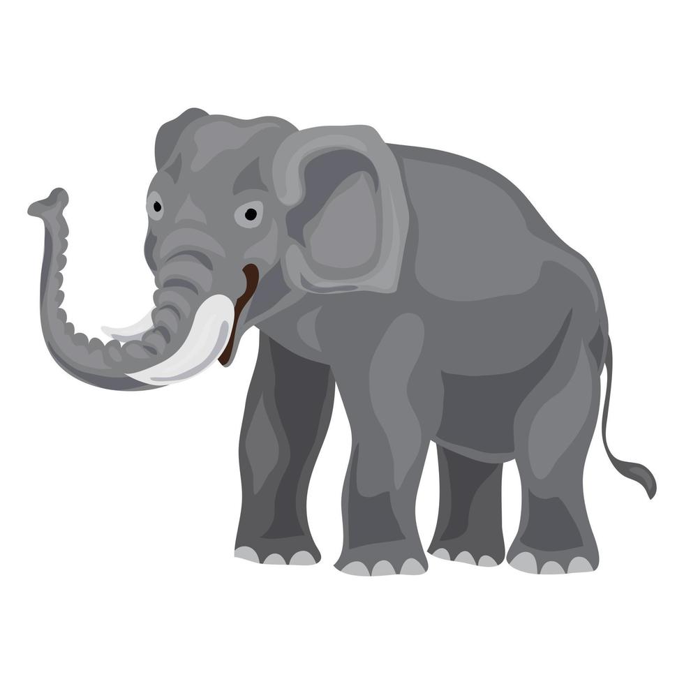 Elephant icon, cartoon style vector