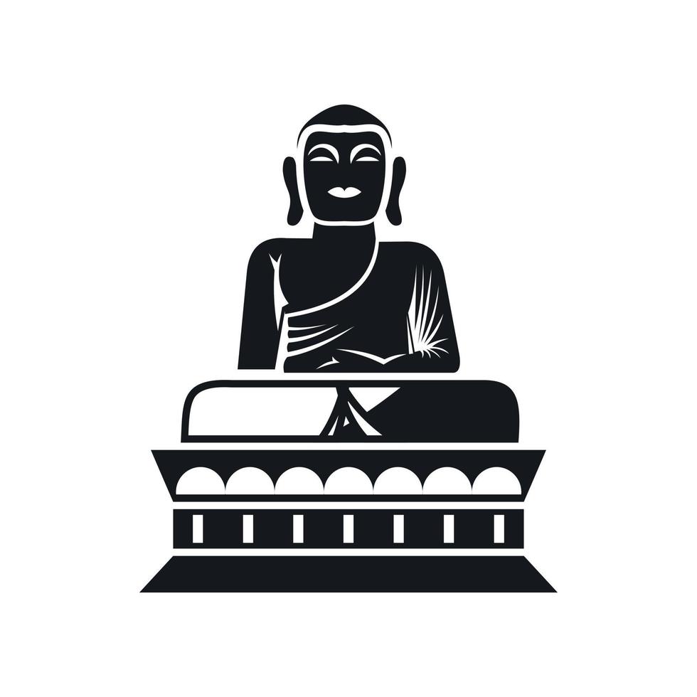 icono de la estatua de Buda, estilo simple vector