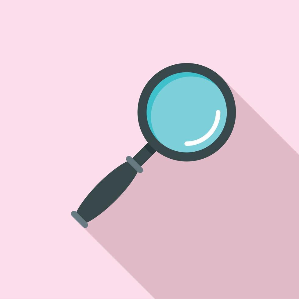 Magnify glass icon, flat style vector