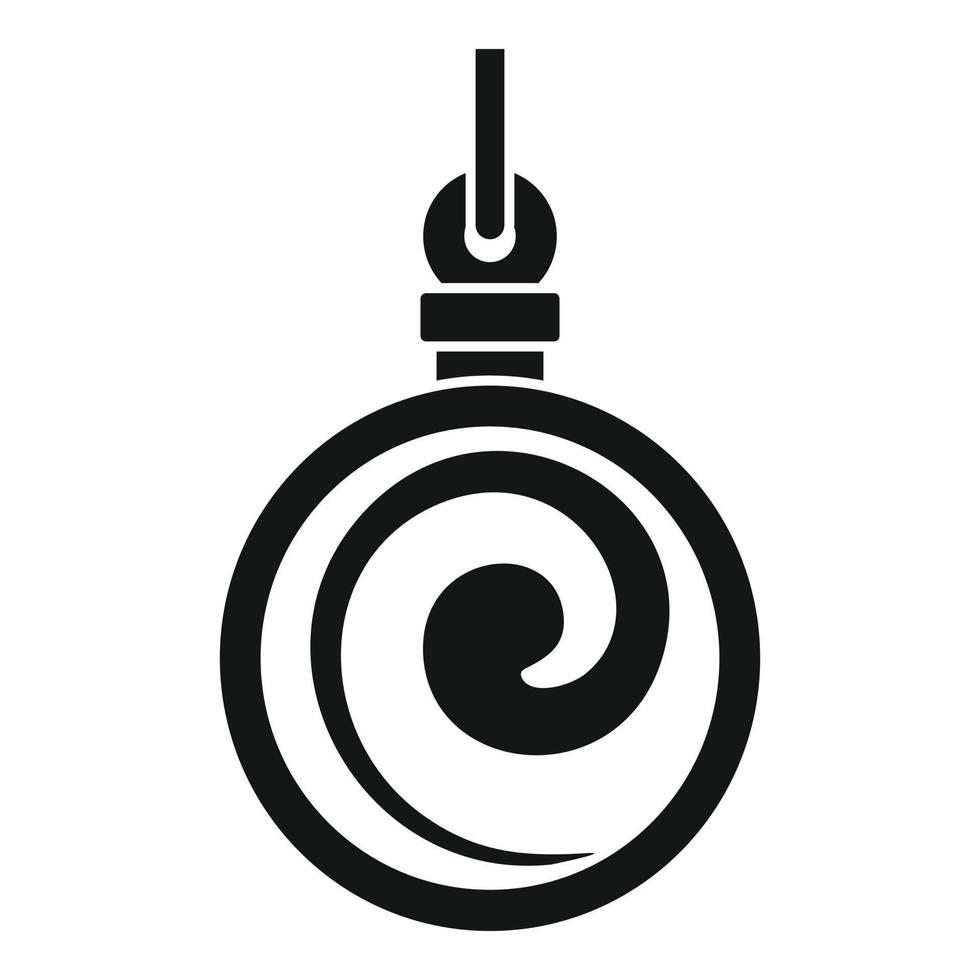 icono de medallón de hipnosis, estilo simple vector