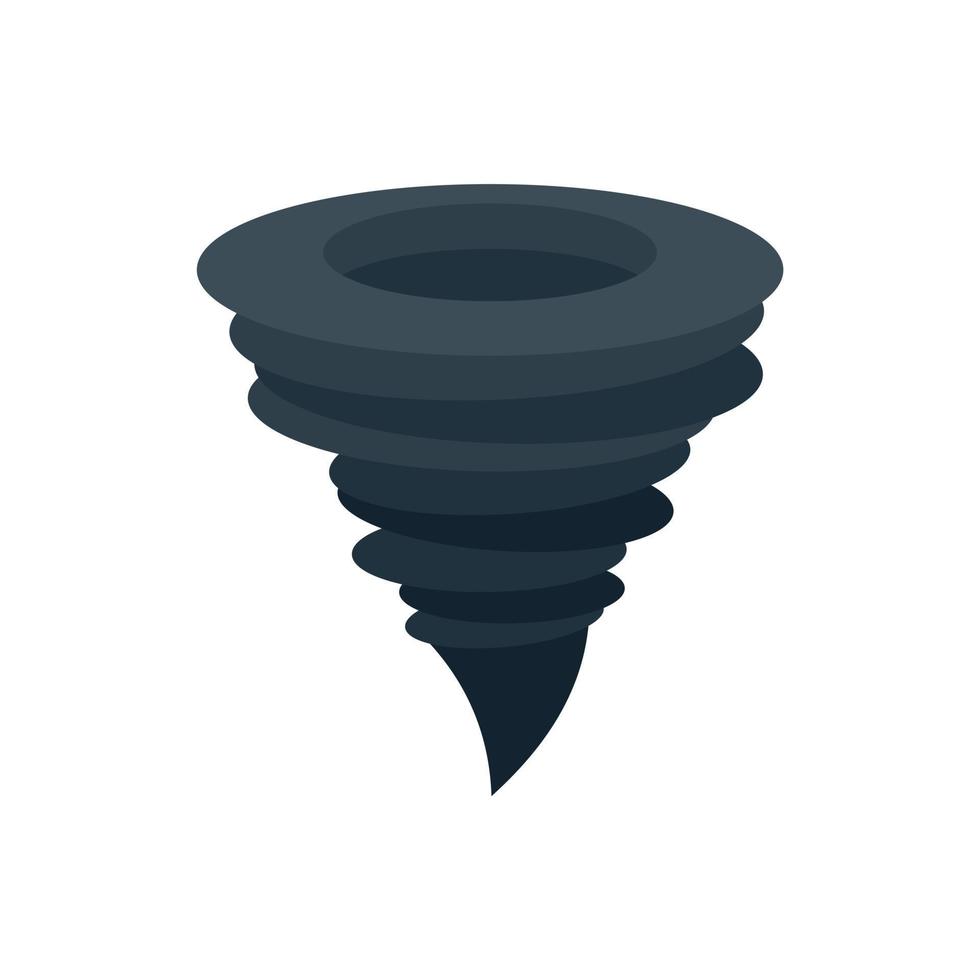 Storm hurricane icon, flat style vector