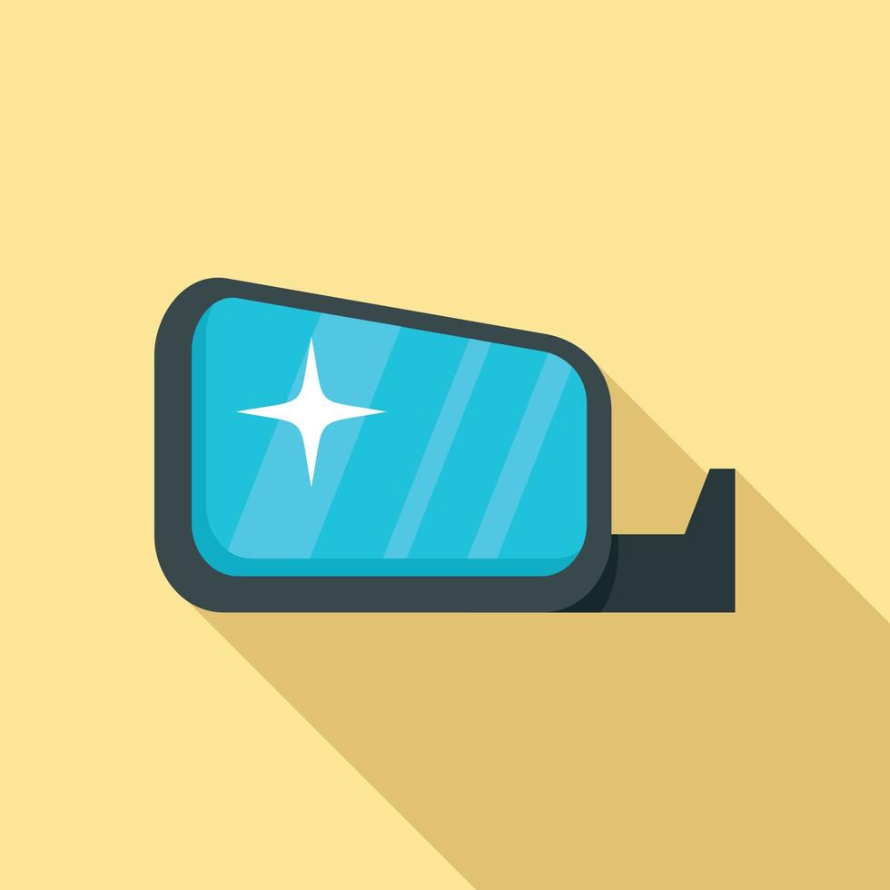 Clean car mirror icon, flat style vector