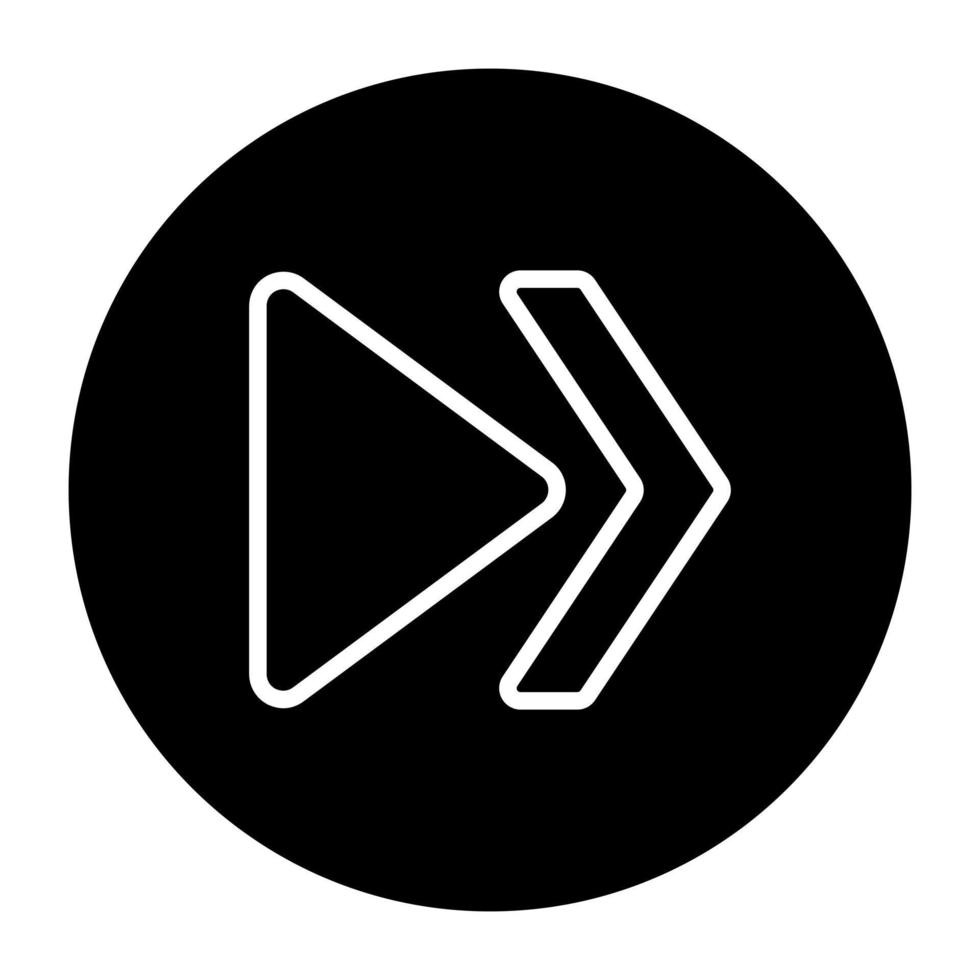 Modern style icon of forward arrow vector