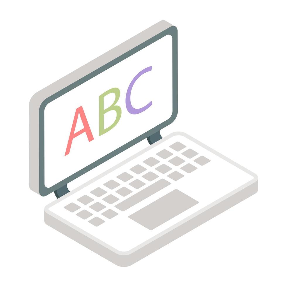 Creative design icon of abc learning vector