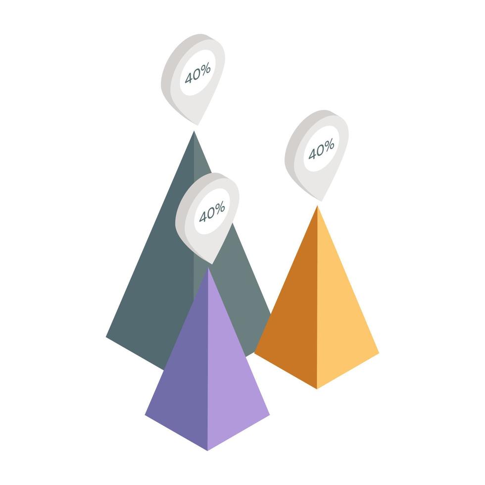Creative design icon of chart vector
