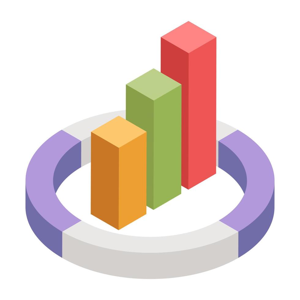 Creative design icon of chart vector