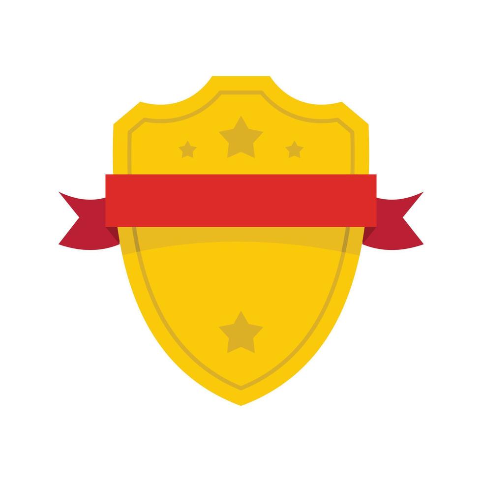 icono de guerrero insignia, estilo plano vector