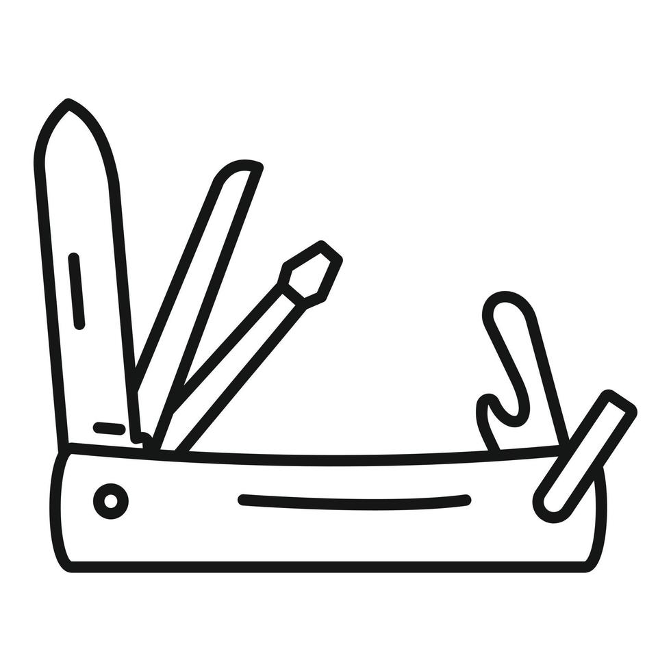 Penknife icon, outline style vector