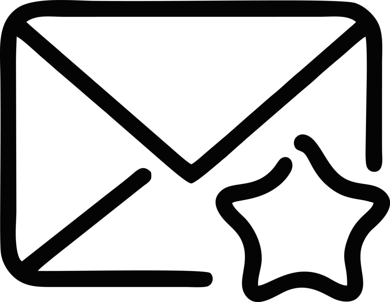 envelope icon in black vector image, illustration of envelope in black on white background, an envelope design on a white background