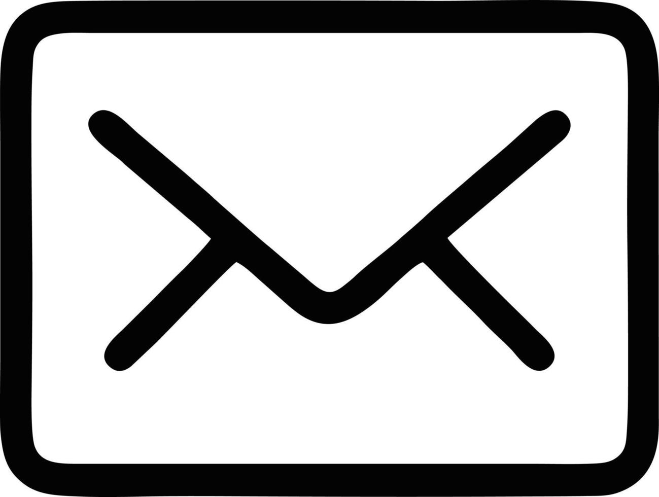 envelope icon in black vector image, illustration of envelope in black on white background, an envelope design on a white background