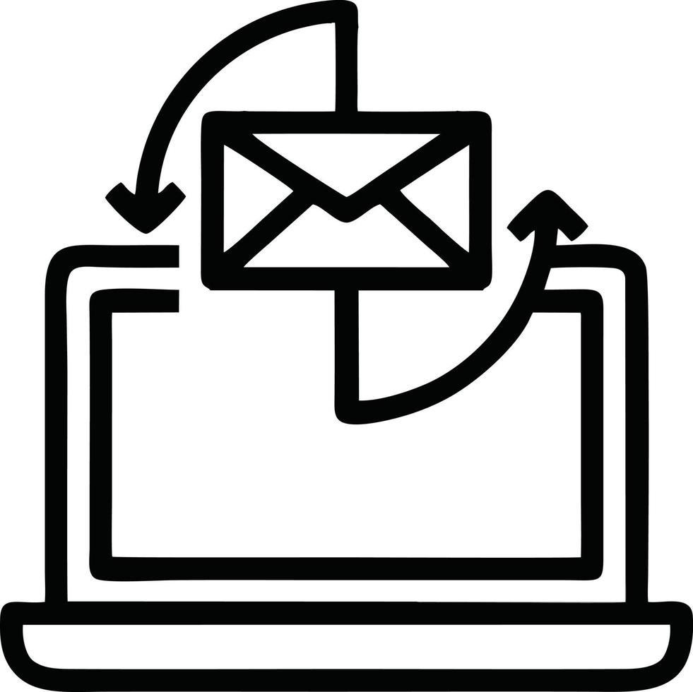 envelope icon in black vector image, illustration of envelope in black on white background, an envelope design on a white background