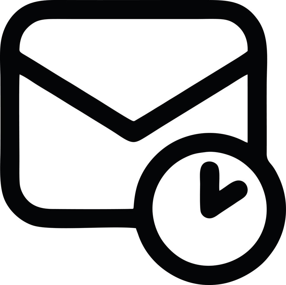 envelope icon in black vector image, illustration of envelope in black on white background, an envelope design on a white background