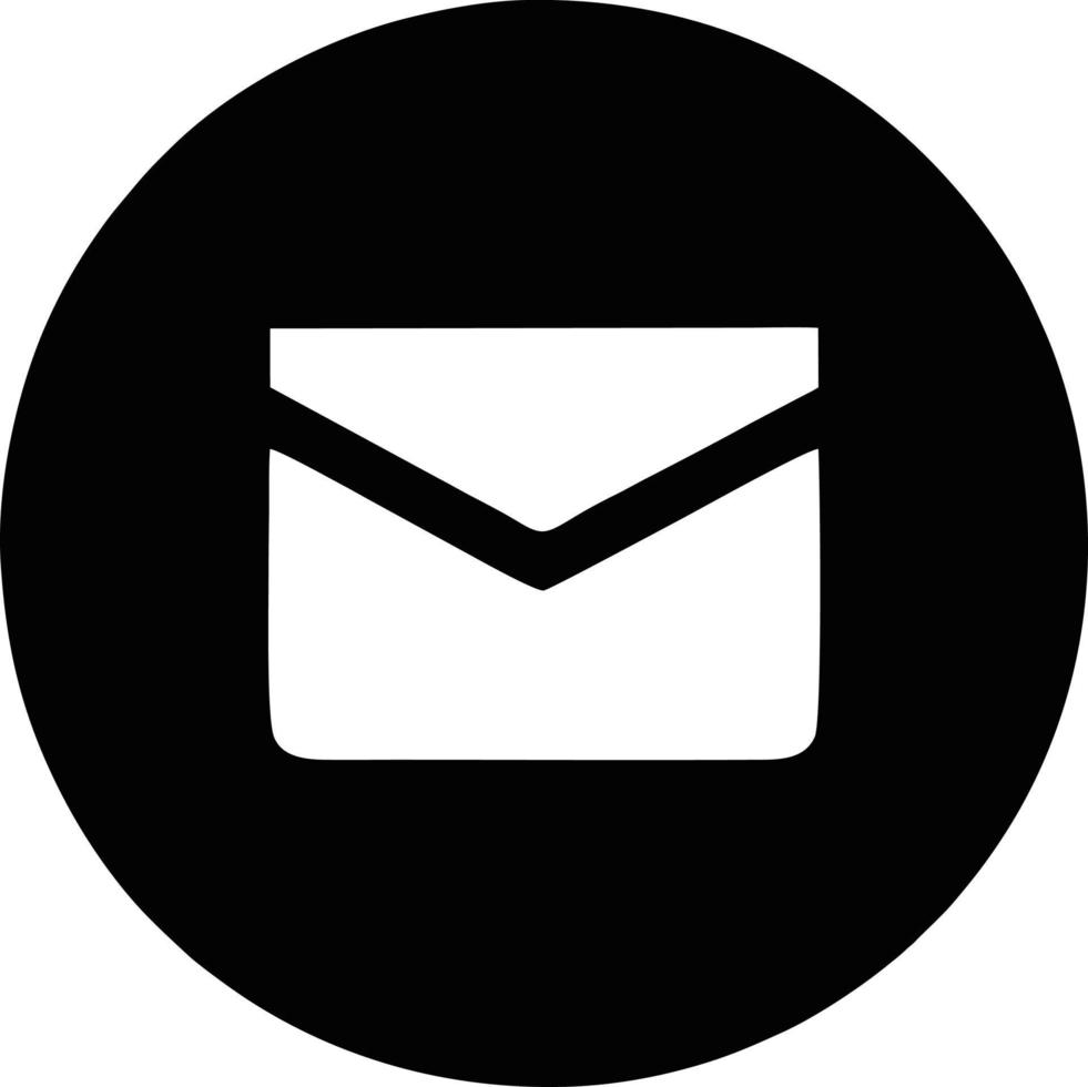 envelope icon in black vector image, illustration of envelope in black on white background, an envelope design on a white background