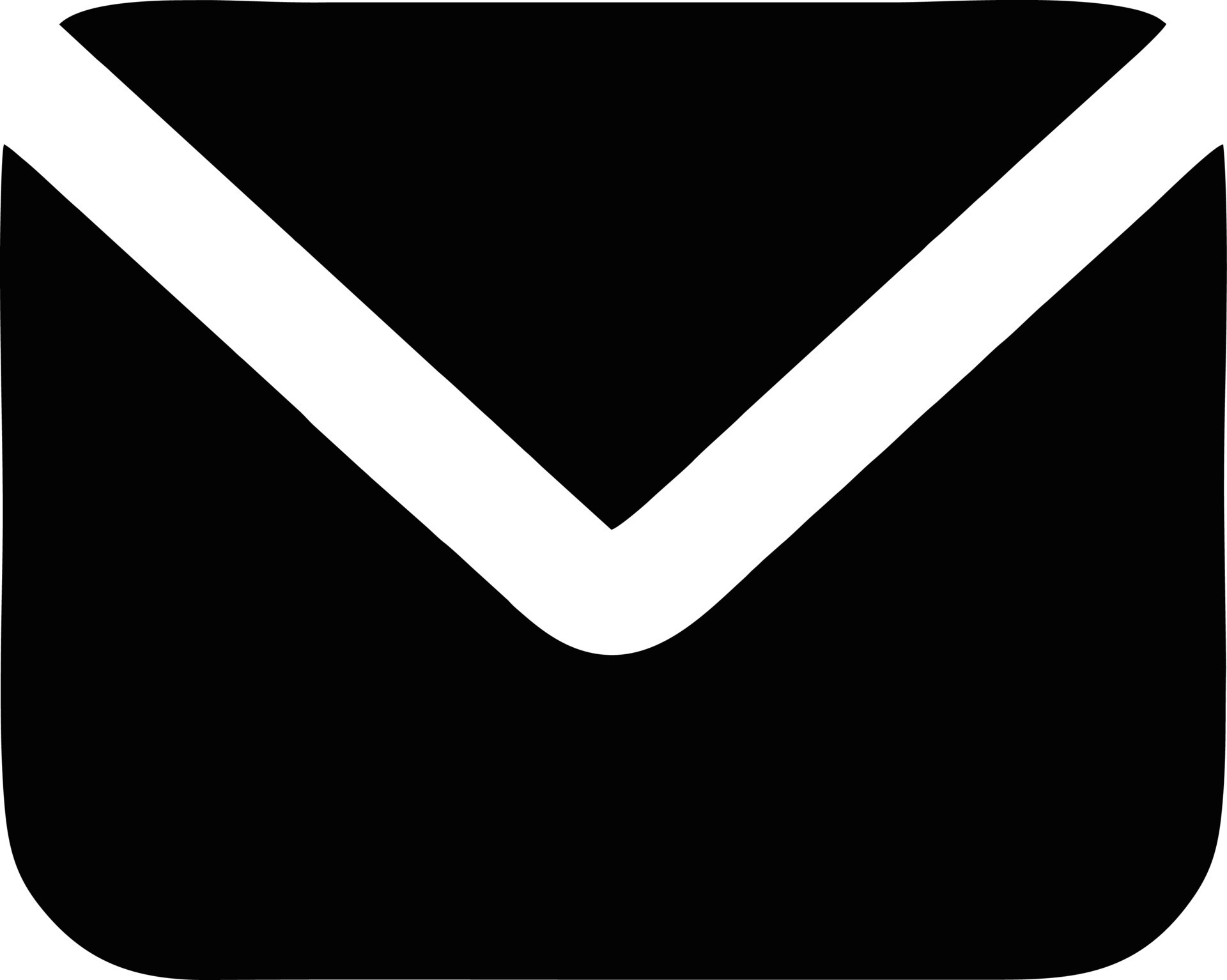 envelope icon in black vector image, illustration of envelope in black