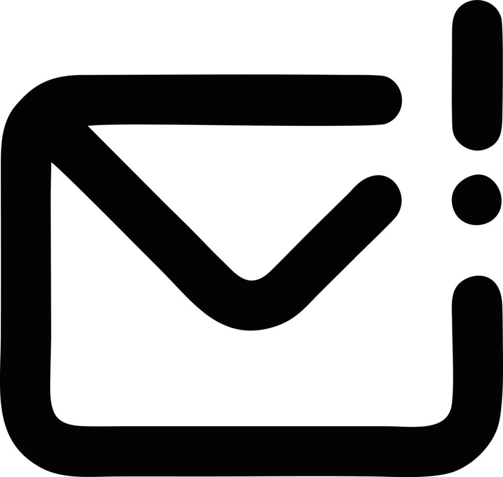 envelope icon in black vector image, illustration of envelope in black on white background, an envelope design on a white background