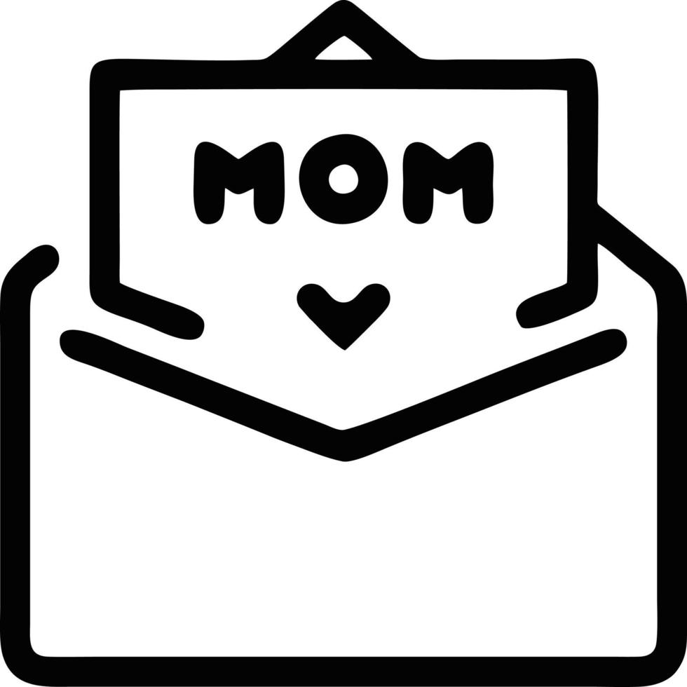 envelope icon in black vector image, illustration of envelope in black on white background, an envelope design on a white background