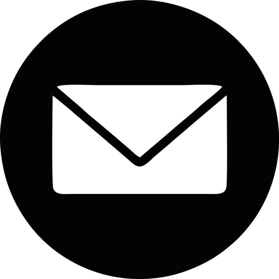 envelope icon in black vector image, illustration of envelope in black on white background, an envelope design on a white background