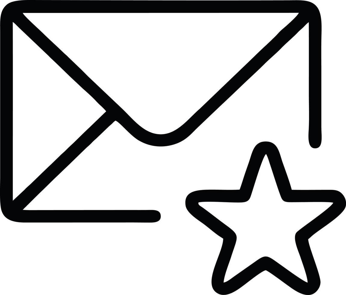 envelope icon in black vector image, illustration of envelope in black on white background, an envelope design on a white background