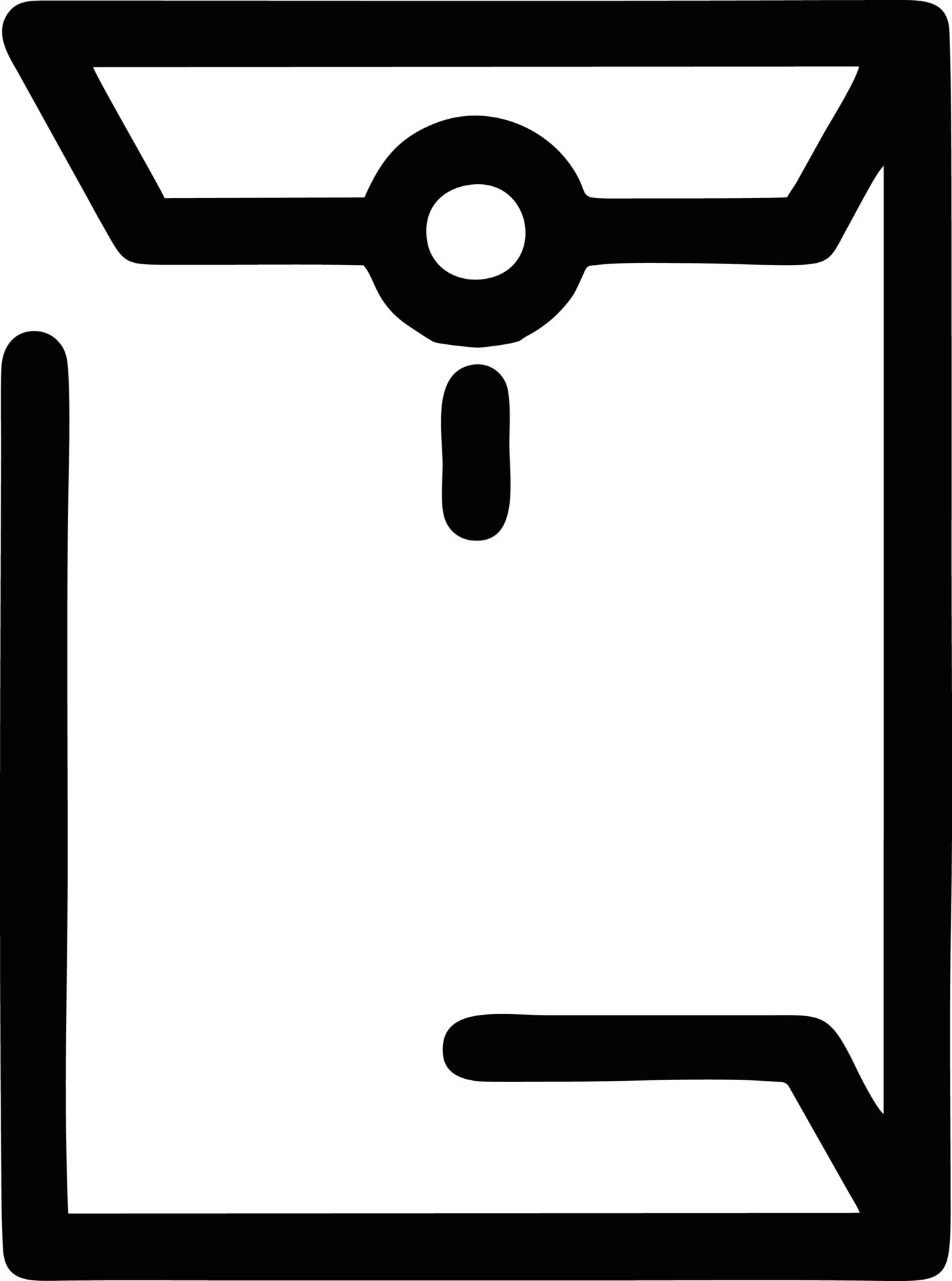 envelope icon in black vector image, illustration of envelope in black