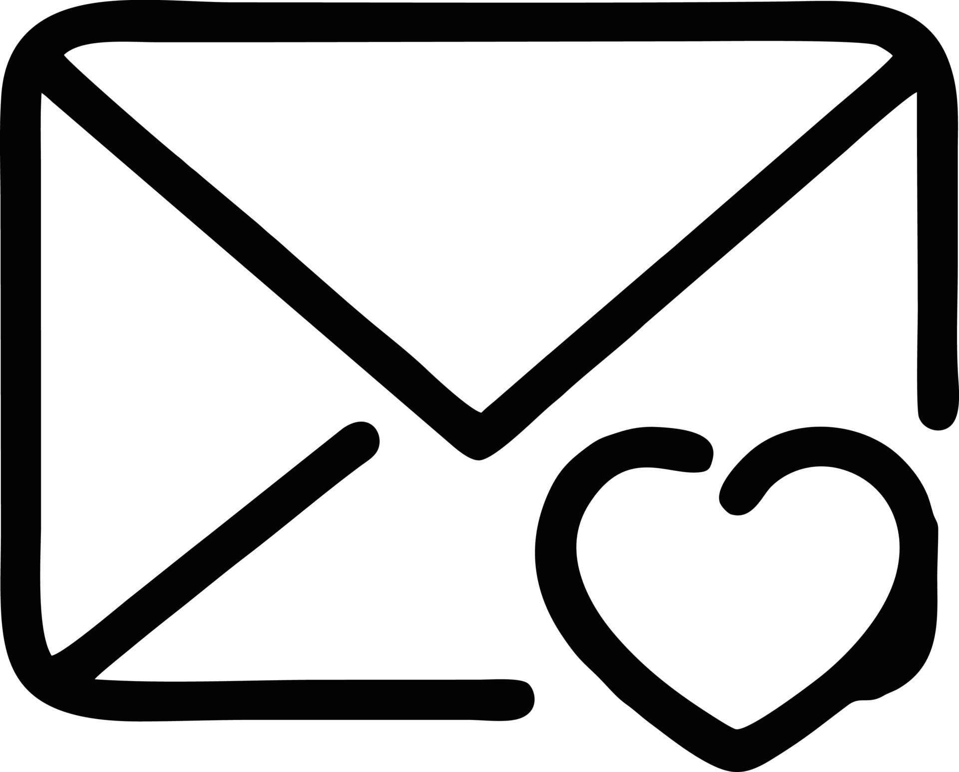 envelope icon in black vector image, illustration of envelope in black