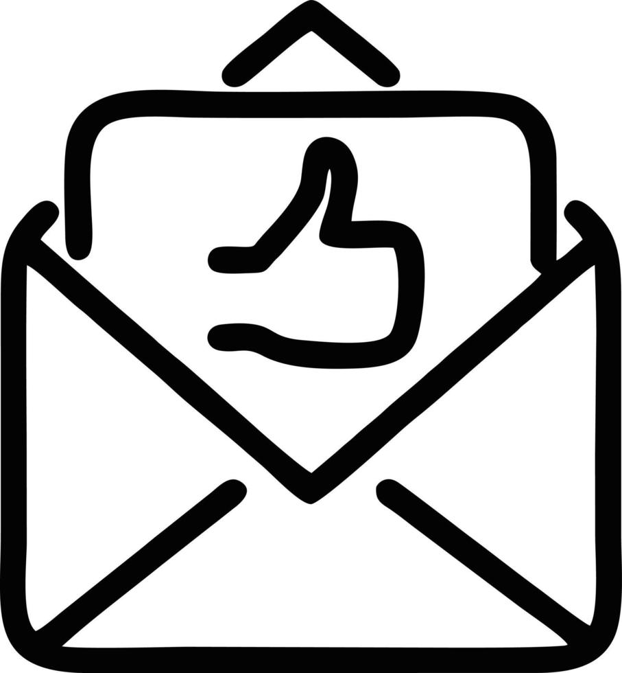 envelope icon in black vector image, illustration of envelope in black on white background, an envelope design on a white background