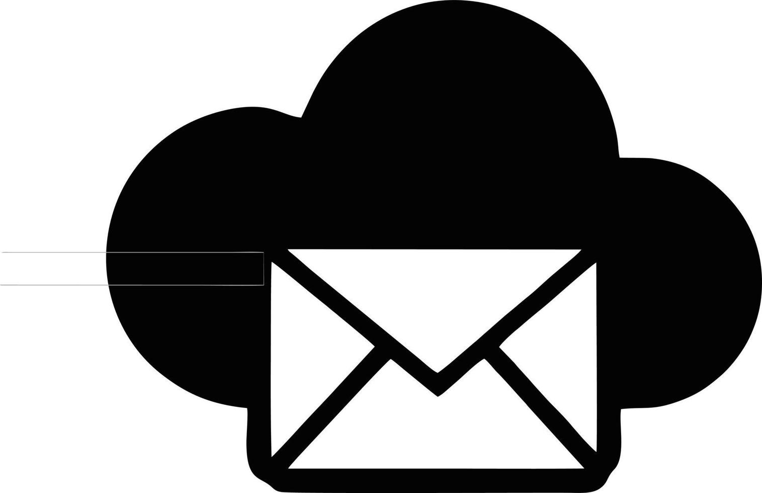 envelope icon in black vector image, illustration of envelope in black on white background, an envelope design on a white background