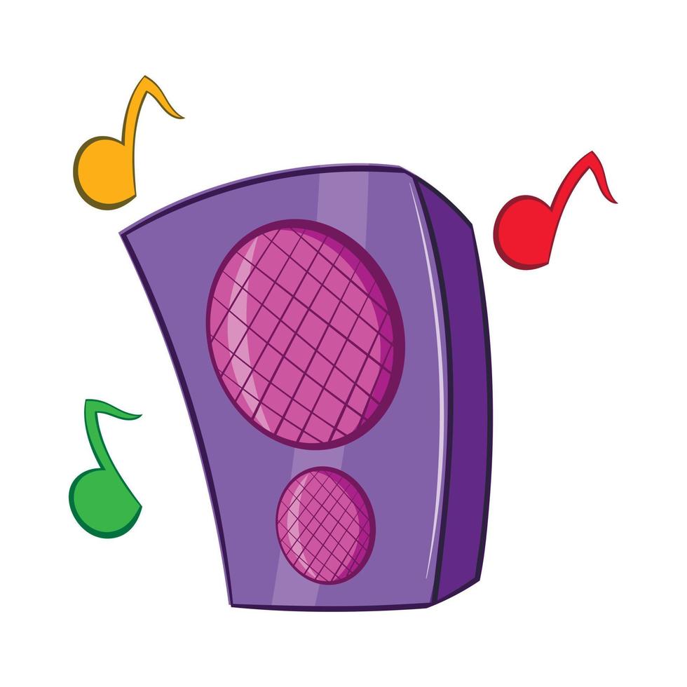 icono de columna de música, estilo de dibujos animados vector