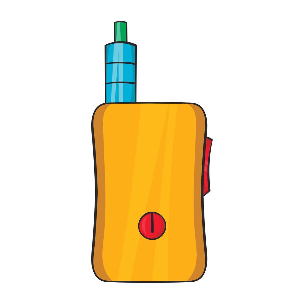 icono de dispositivo vape amarillo, estilo de dibujos animadosi vector